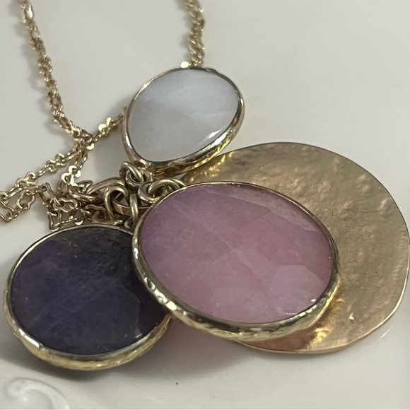 Lot of 16 Vintage Mixed Jewelry Items Purple/Blue/Grey Glass Stones Acrylic Etc - Picture 15 of 17